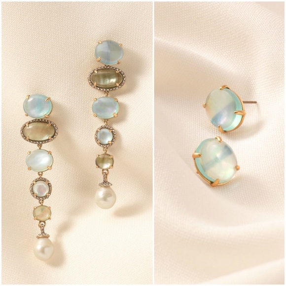 Stone Linear Earrings - Picture 4 of 8